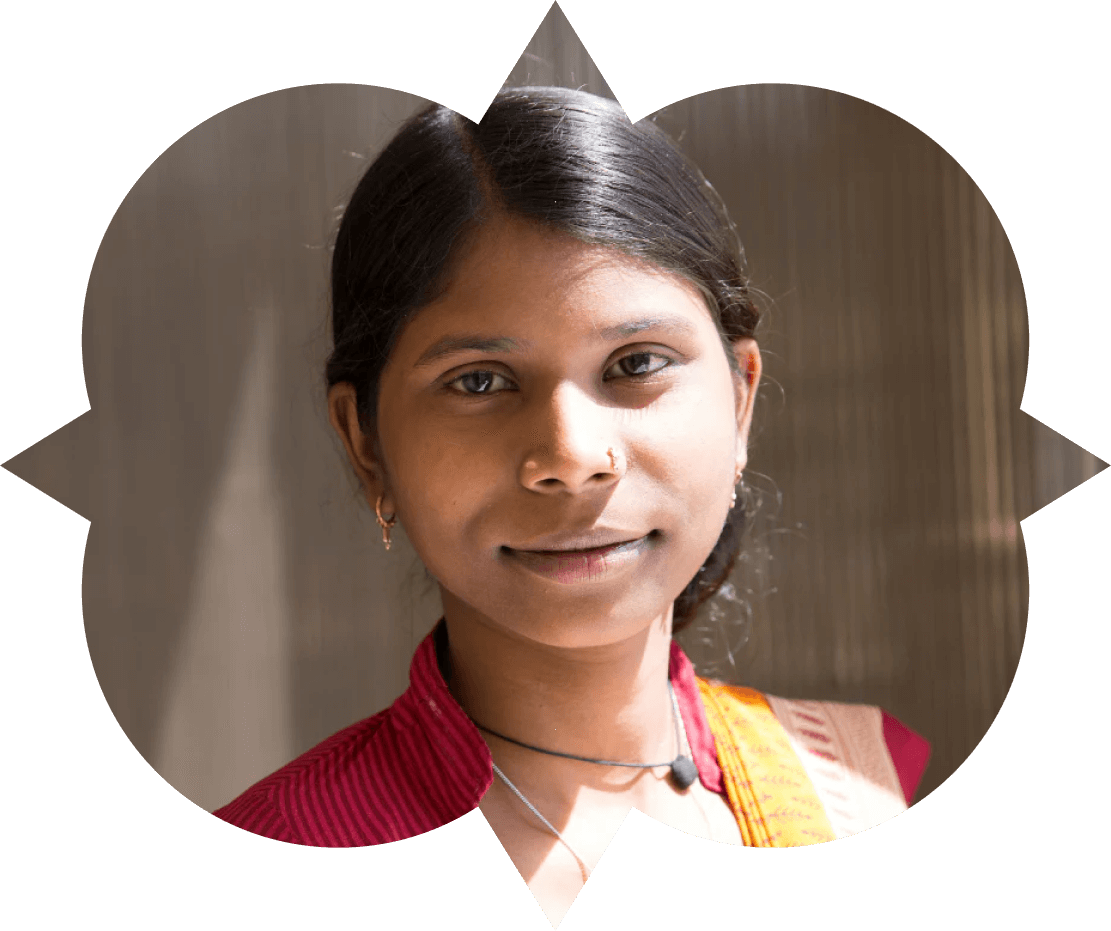 Unsere Kollegin Saroj Rai aus der Gratitude Factory in Varanasi.
