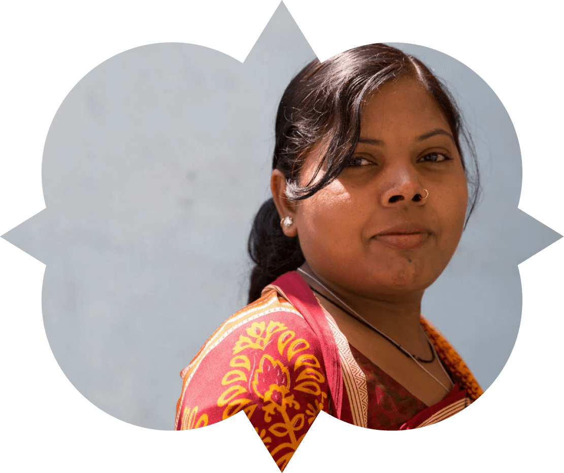 Unsere Kollegin Sunita Kumari aus der Gratitude Factory in Varanasi.
