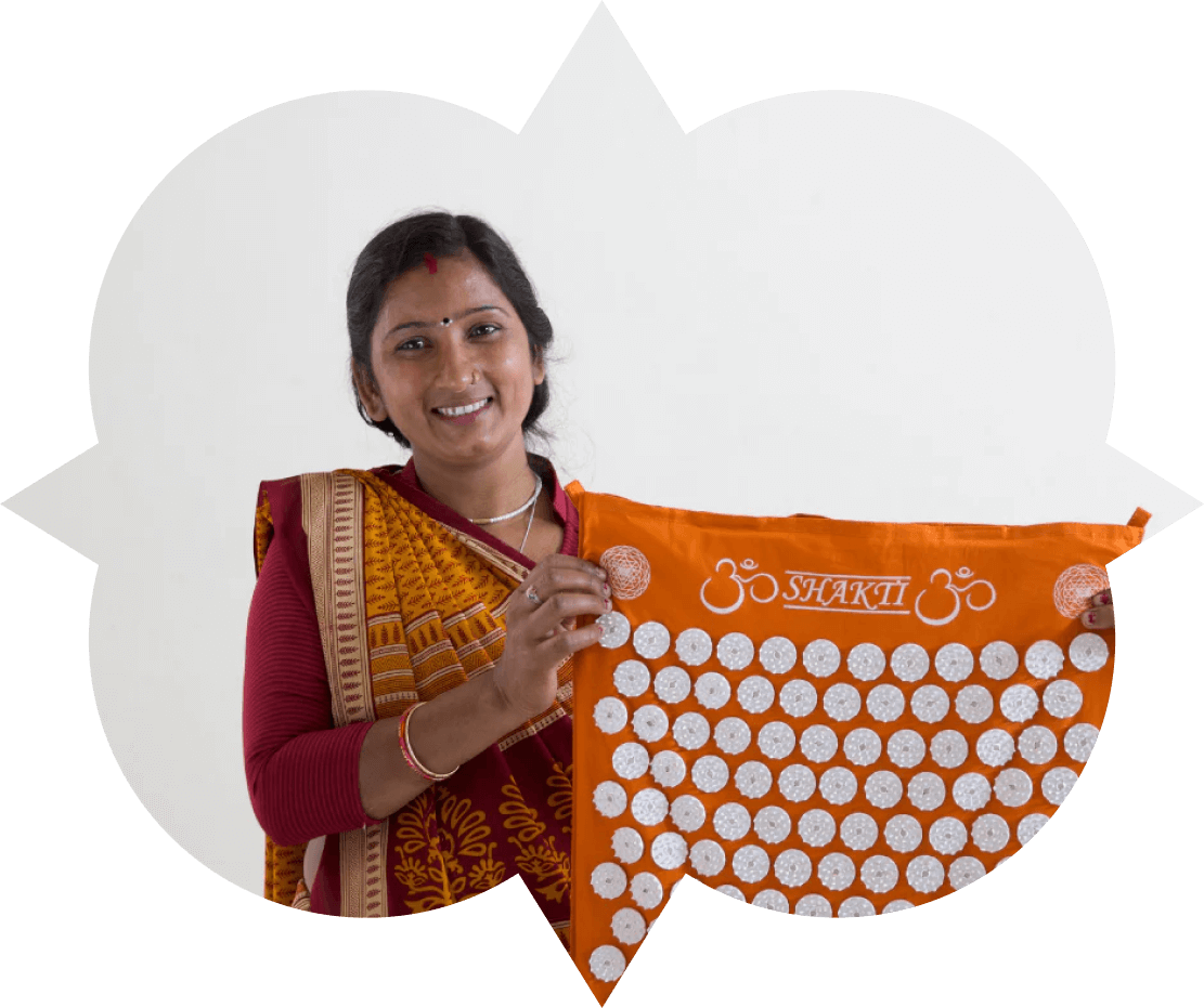 Unsere Kollegin Aarti Devi aus der Gratitude Factory in Varanasi.