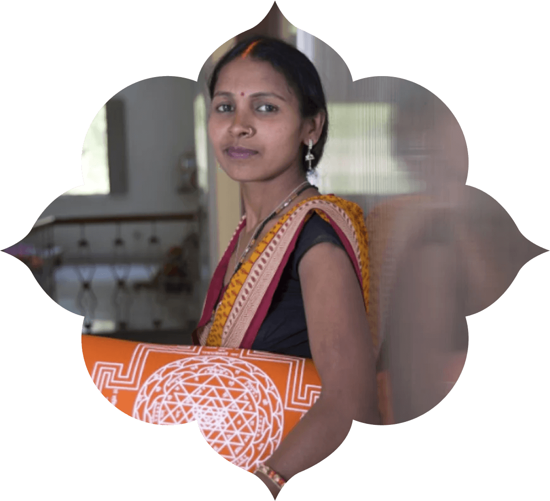 Unsere Kollegin Vinita Devi aus der Gratitude Factory in Varanasi.