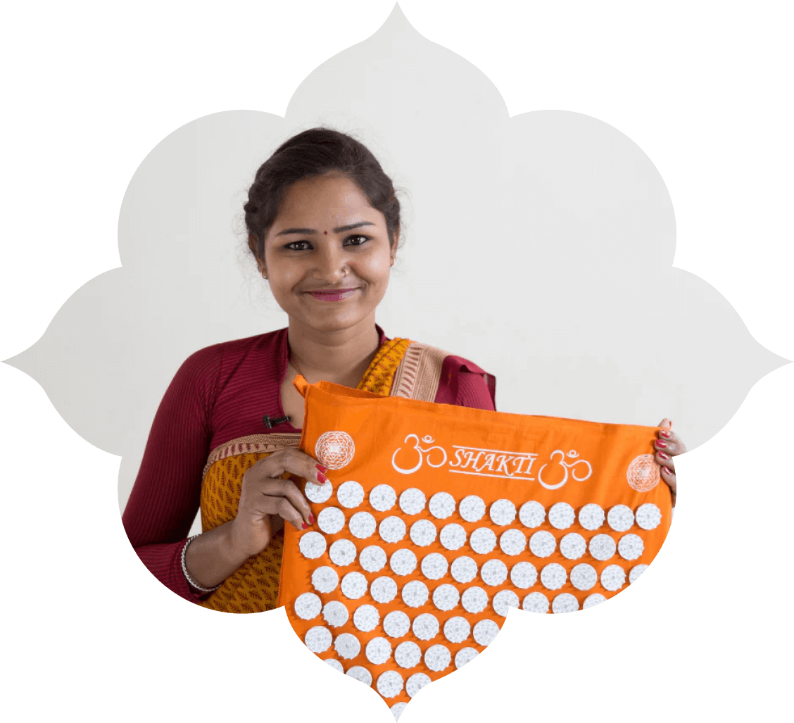 Unsere Kollegin Nivedita Bhardwaj aus der Gratitude Factory in Varanasi.